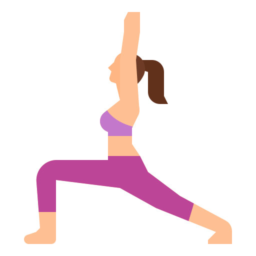 a woman stretching yoga style