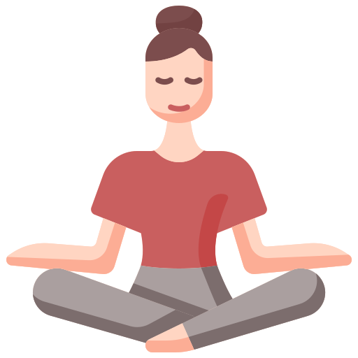 woman yoga breathing cross-legged