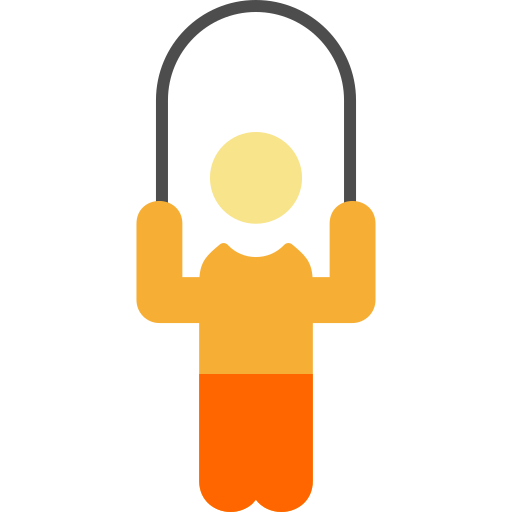 person jumping rope with a thick rope