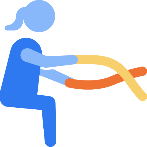 woman gripping a rope